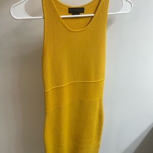 House of Harlow Yellow Ribbed Dress